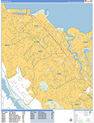 San Mateo  Wall Map Basic Style